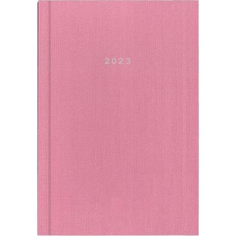 Ημερολόγιο ημερήσιο δετό Next Fabric 17x25cm 2023 ροζ